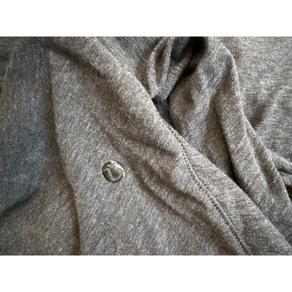 Lululemon Radiant Long Sleeve wrap top in a heathered gray size 12 EUC - Picture 3 of 4
